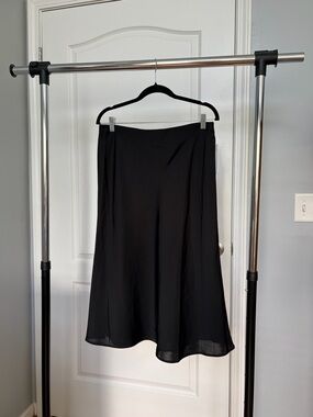 Nordstrom Black A-Line Midi Skirt